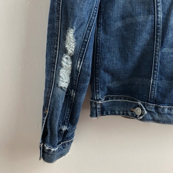 Hudson Jeans Jacket Embroidery Floral Roses Denim - Picture 5 of 8